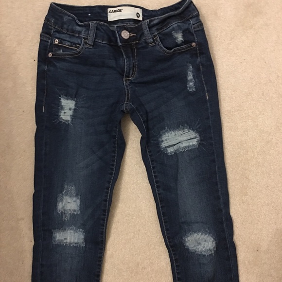 Brand New Dark Wash Garage Ripped Jeans - Picture 2 of 5